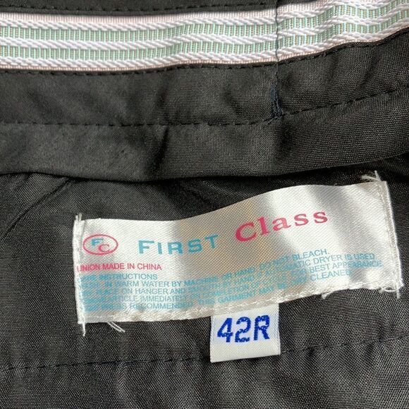 NWT FIRST CLASS DELUXE 42 R 6- Pocket Wide Leg Raw Hem Pants - Picture 2 of 12